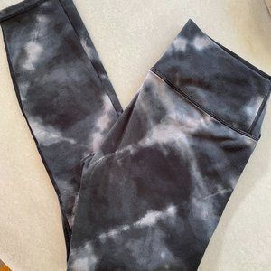 Varley Luna High Rise 7/8 Leggings Black Grey NWOT